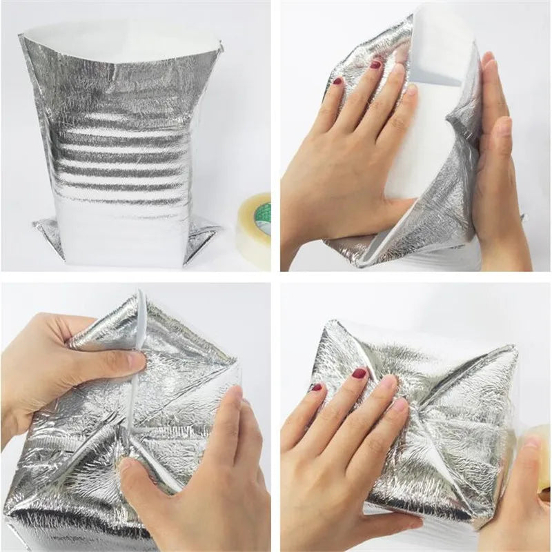 5PCS Lunch Cooler Bag Portable Insulated Picnic Ice Pack Food Thermal Bag