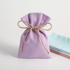 5Pcs Jewelry Organizer Gift Bags Burlap Velvet Drawstring Small Pouch