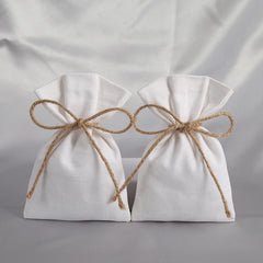 5Pcs Jewelry Organizer Gift Bags Burlap Velvet Drawstring Small Pouch