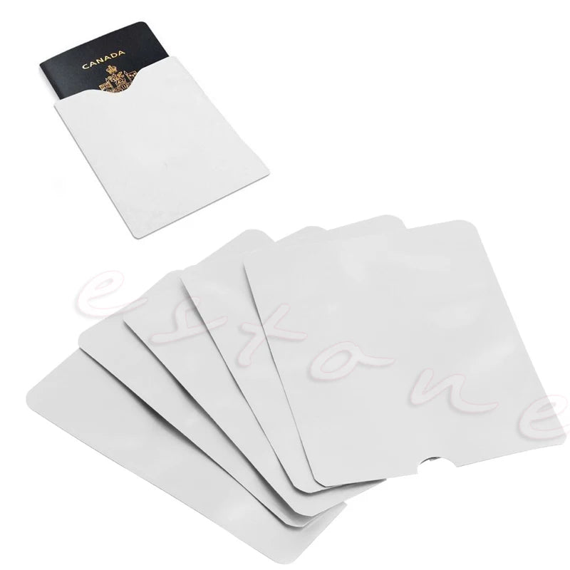 5Pcs/Lot Anti Scan RFID Blocking Passport Sleeve Cover