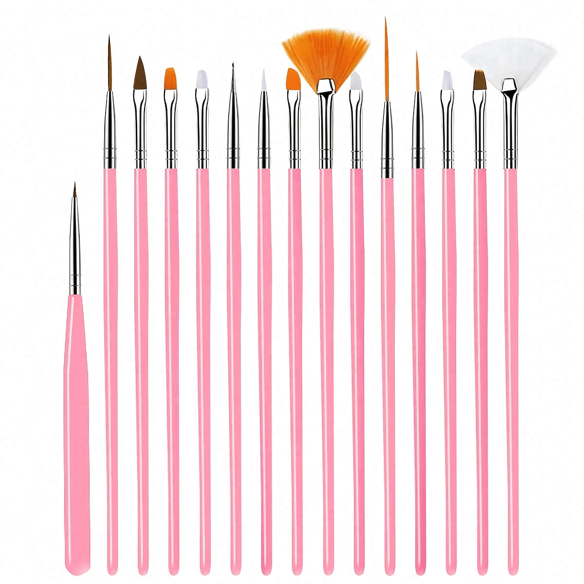 15pcs Fine Detail Paint Brush Set for Art Painting Acrylic Watercolor Models Kit