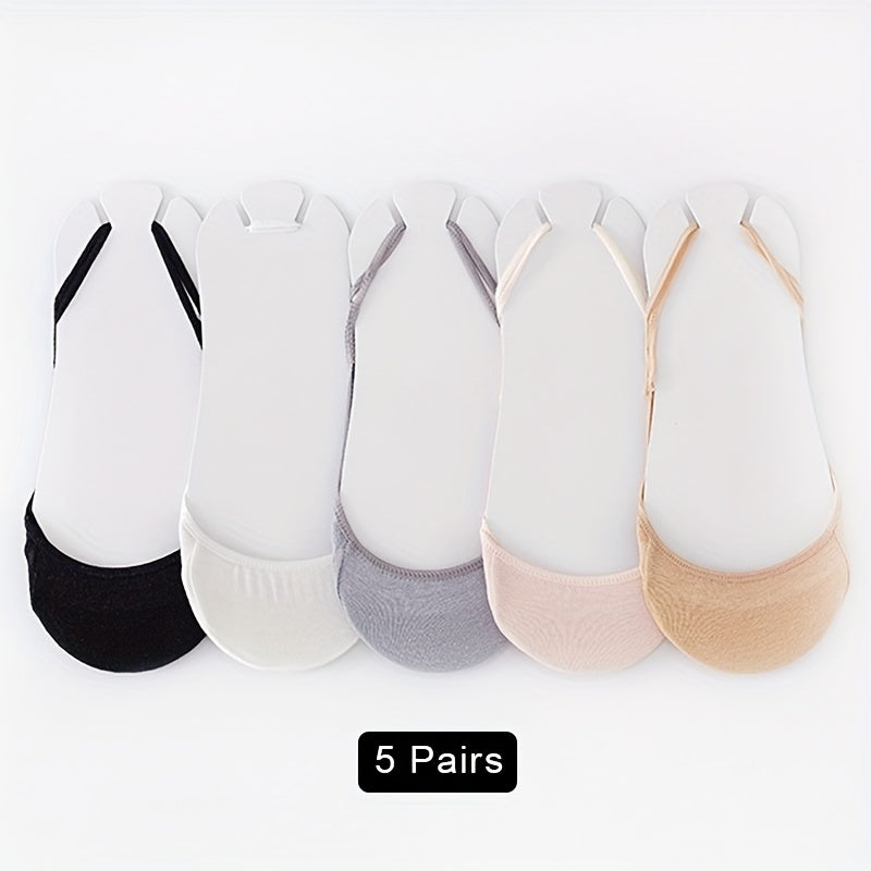 5 Pairs Non-slip Half Palm Socks for High Heels