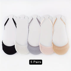 5 Pairs Non-slip Half Palm Socks for High Heels