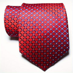 Golden Red Pink Jacquard Woven Men's Tie Necktie