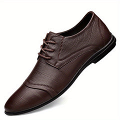 Men's Retro Leather Stitch Lace Up Dress Shoes