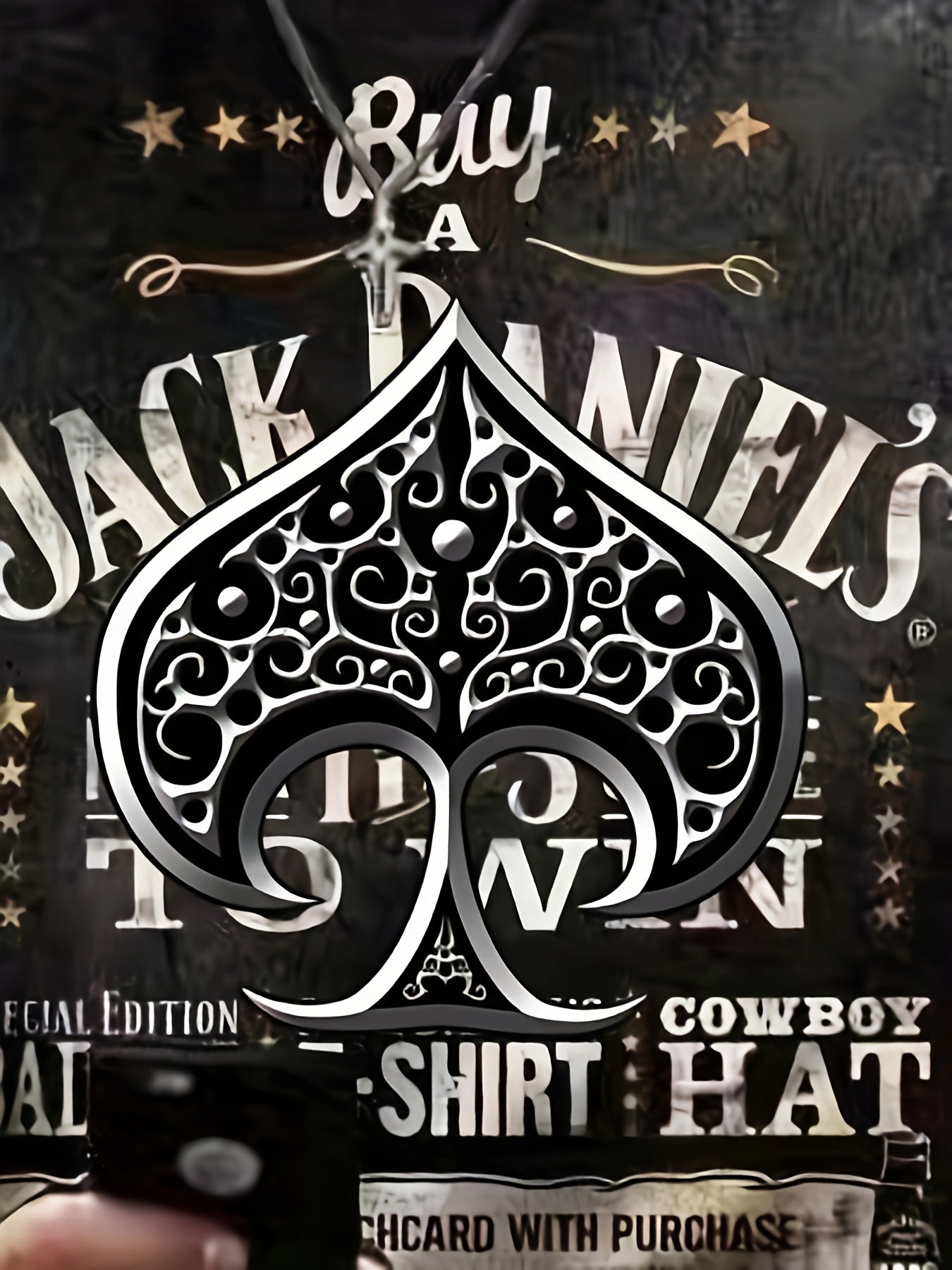 Spade And Letters Print Men's Graphic T-shirt Summer Tee