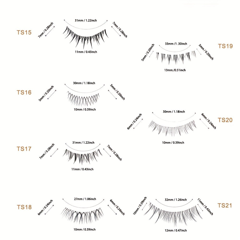 Natural Look False Eyelashes Short Japanese Lashes