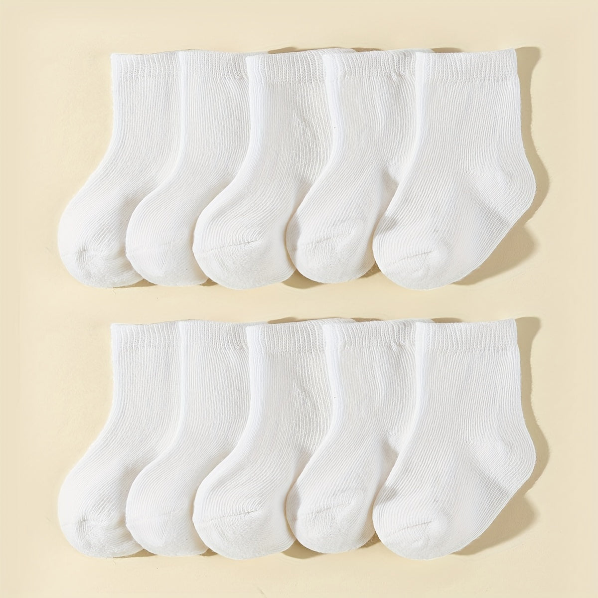 10Pairs Baby Cotton Blend Short Crew Socks for Four Seasons