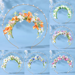Elegant Floral Bridal Headband with Pearls & Crystals