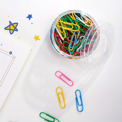 200pcs Colorful 28mm Paper Clip Metal Candy Paper Clip Office Folder