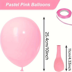 30 Pink Latex Party Balloons with Ribbon for Various Celebrations