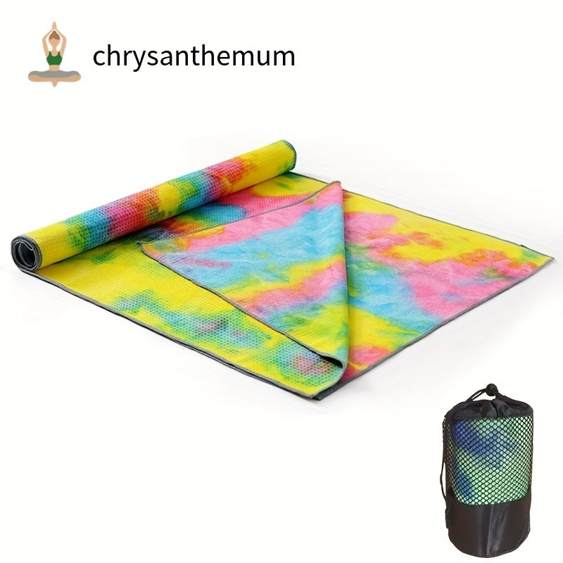 Tie Dye Printed Yoga Mat Towel Non-Slip Absorbent Soft