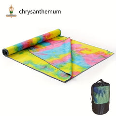 Tie Dye Printed Yoga Mat Towel Non-Slip Absorbent Soft
