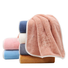 5pcs Coral Fleece Hand Towels Soft And Absorbent 13.7x29.5in