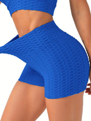 Honeycomb Cycling Shorts High Waist Sports Activewear