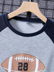 Girls' Raglan Sleeve Casual Sweatshirt Pullovers
