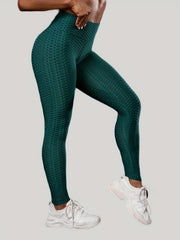 High Waist Honeycomb Yoga Leggings for Women