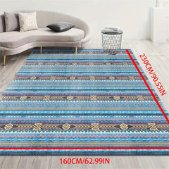 Soft Moroccan Area Rug Non Slip Sofa Floor Mat Machine Washable Anti Fatigue Mat
