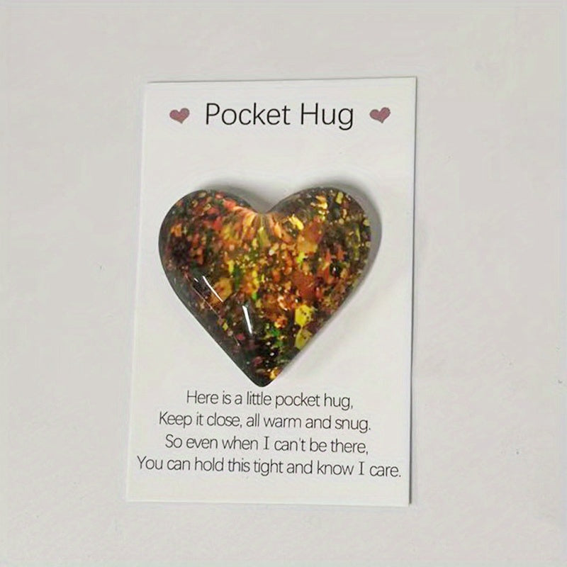 Pocket Hug Heart & Card Set - Encouraging Gift for Birthday or Valentine