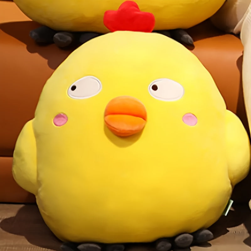 Yellow Chicken Plush Toy Stuffed Doll Cartoon Pillow Children's Gift