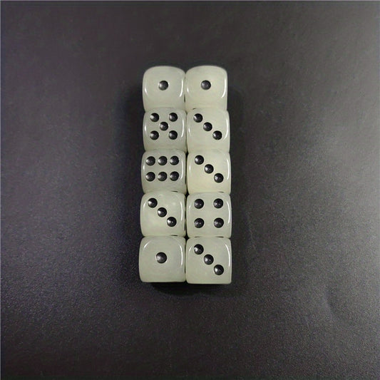 10pcs Luminescent Dice Set 16mm for Nightclub Bar KTV Board Games