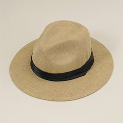 Men's Outdoor Seaside Sunscreen Jazz Straw Hat Beach Hat