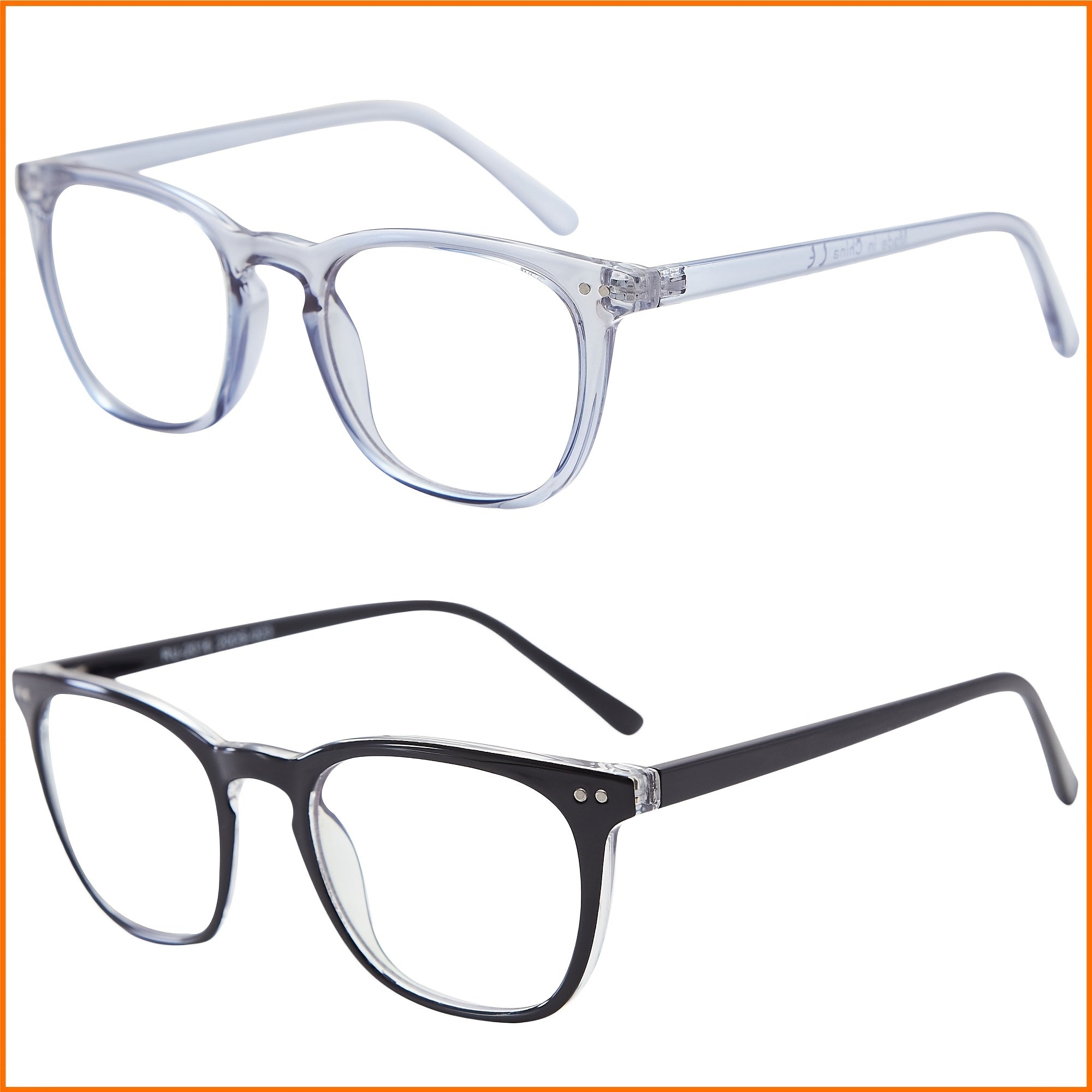 EYEGUARD 2 Pack Square Light Glasses