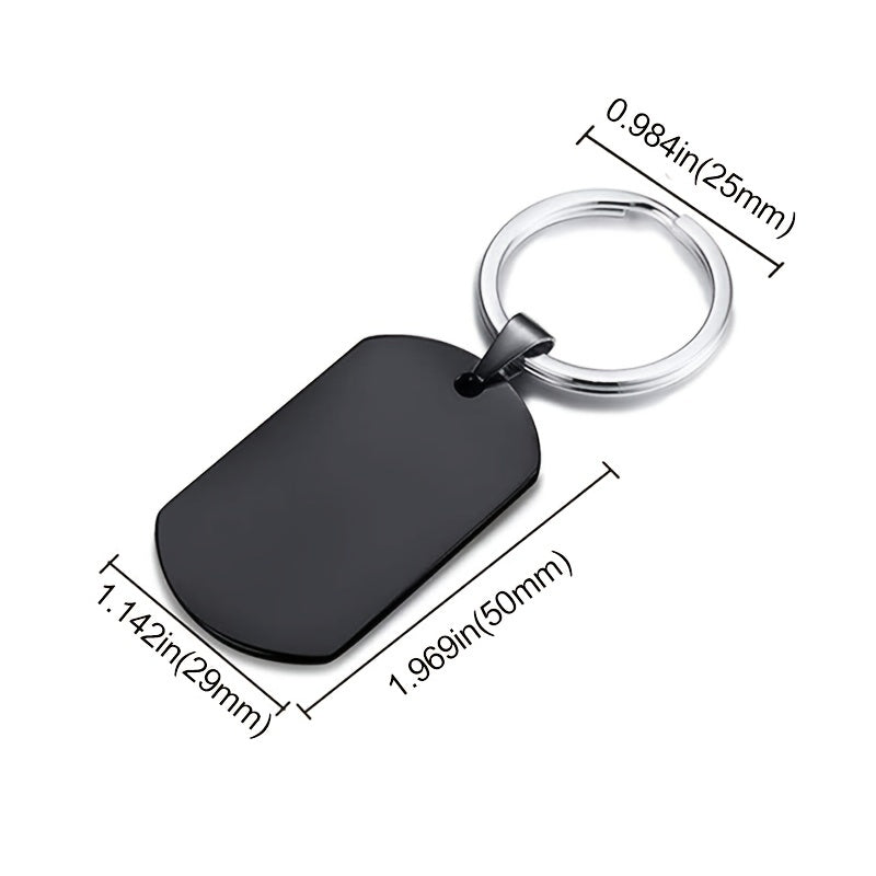 Personalized Men's Keychain Gift Stainless Steel Personalized Birthday Gift