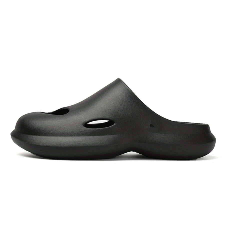 Men's Closed Toe Hollow Out Clogs - Soft Sole Walking Sandals