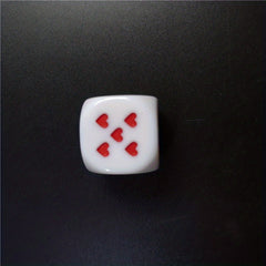 6 Sided Red Heart Acrylic Dice for Bar Parties Home Games