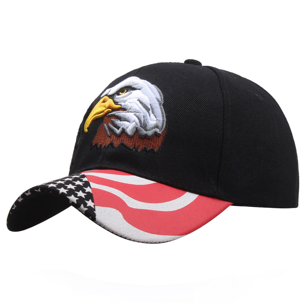 Patriotic Eagle & Flag Embroidered Baseball Cap Unisex Fishing Hat