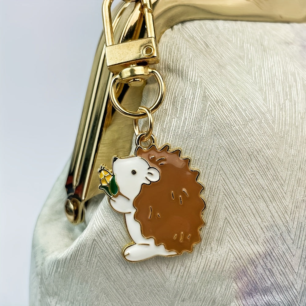 Hedgehog Keychain Thanksgiving Gift For Bags Wallets Car Keys