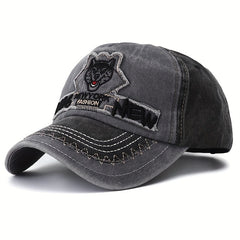 Splicing Patch Husky Hat Baseball Cap Anti-sunshade Cap