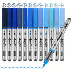Acrylic Markers Set 12 Art Markers Brush Tip Acrylic Painter marker