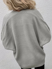 Women's Plus Size Open Front Knitted Cardigan