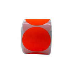 500pcs Fluorescent Red Stickers 38 1mm Dot Marker Roll