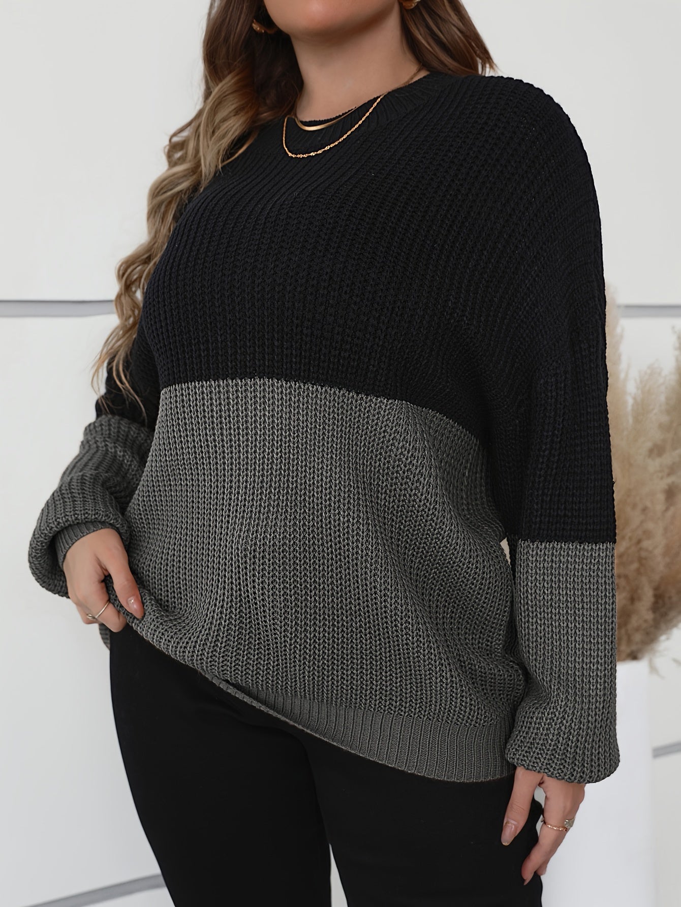 Colorblock Round Neck Jumper