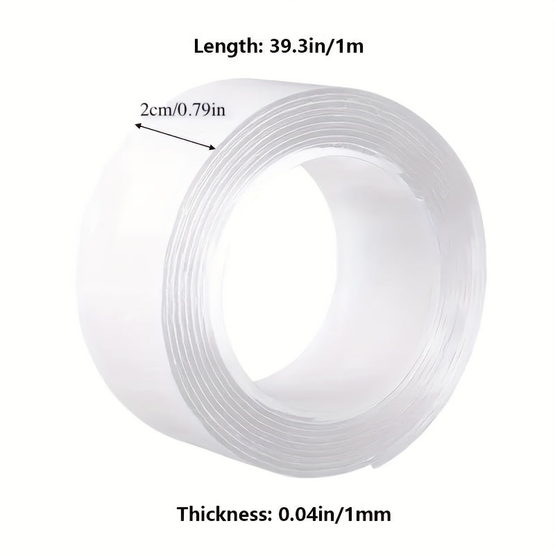 Clear Heavy Duty Double Sided Adhesive Tape Multipurpose Reusable & Removable