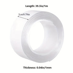 Clear Heavy Duty Double Sided Adhesive Tape Multipurpose Reusable & Removable