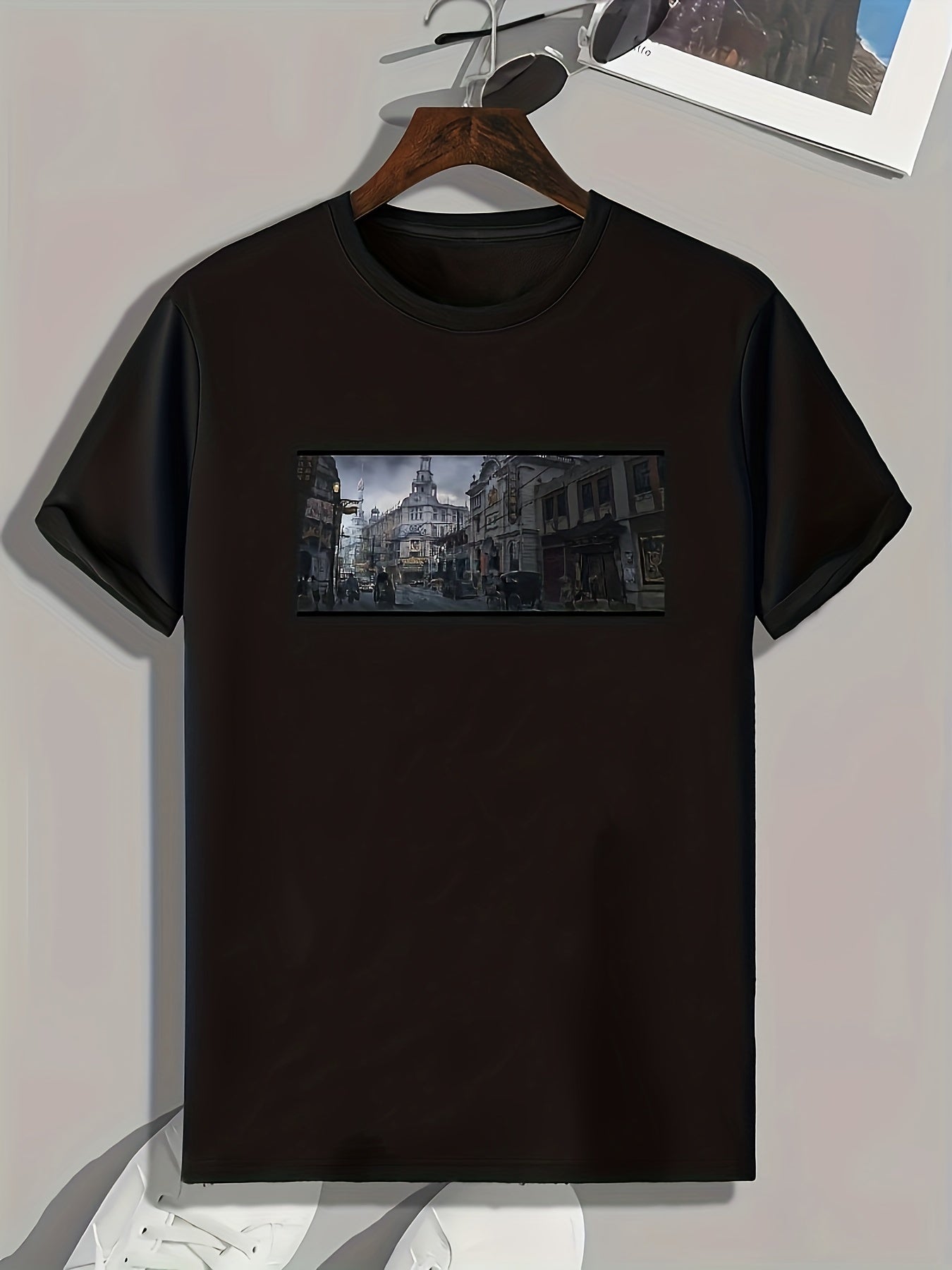 Street Print Men's Comfy T shirt Active Stretch Tee