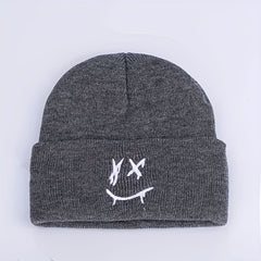 Girls Windproof Knit Beanie Hat with Embroidery