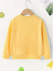 DADDY ME Fist Print Sweatshirt Boys Casual Graphic Stretch Fabric Autumn Winter