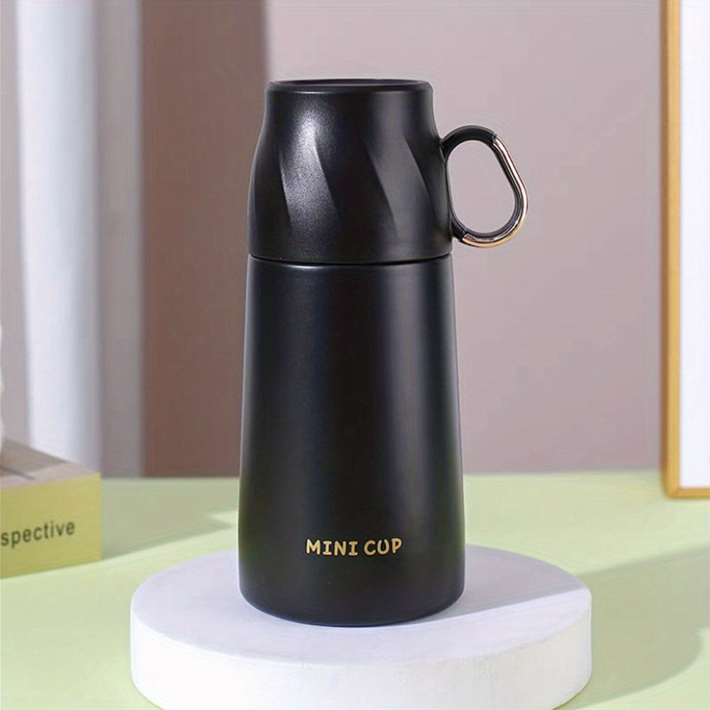 Mini Vacuum Flask Insulated Water Bottle Stainless Steel Cup Lid