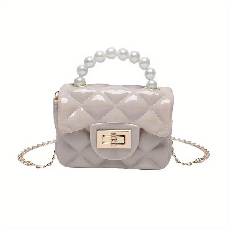 Pearl Decor Mini Crossbody Bag for Girls