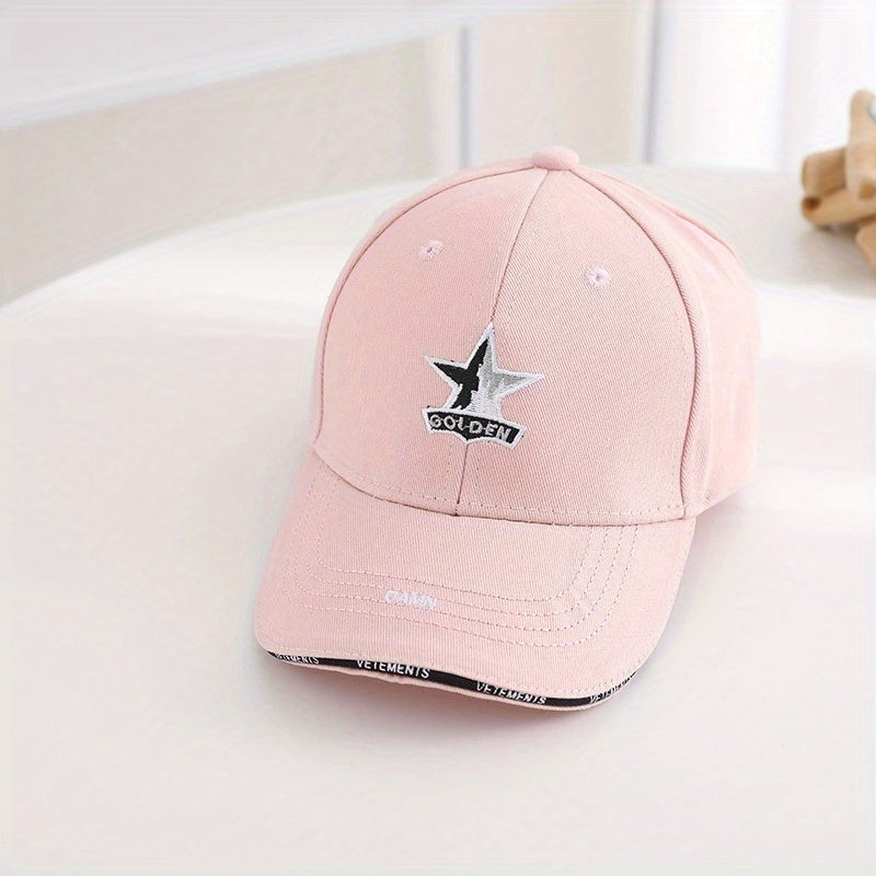 Kids Star Embroidered Baseball Cap Sun Screen Sport Hat