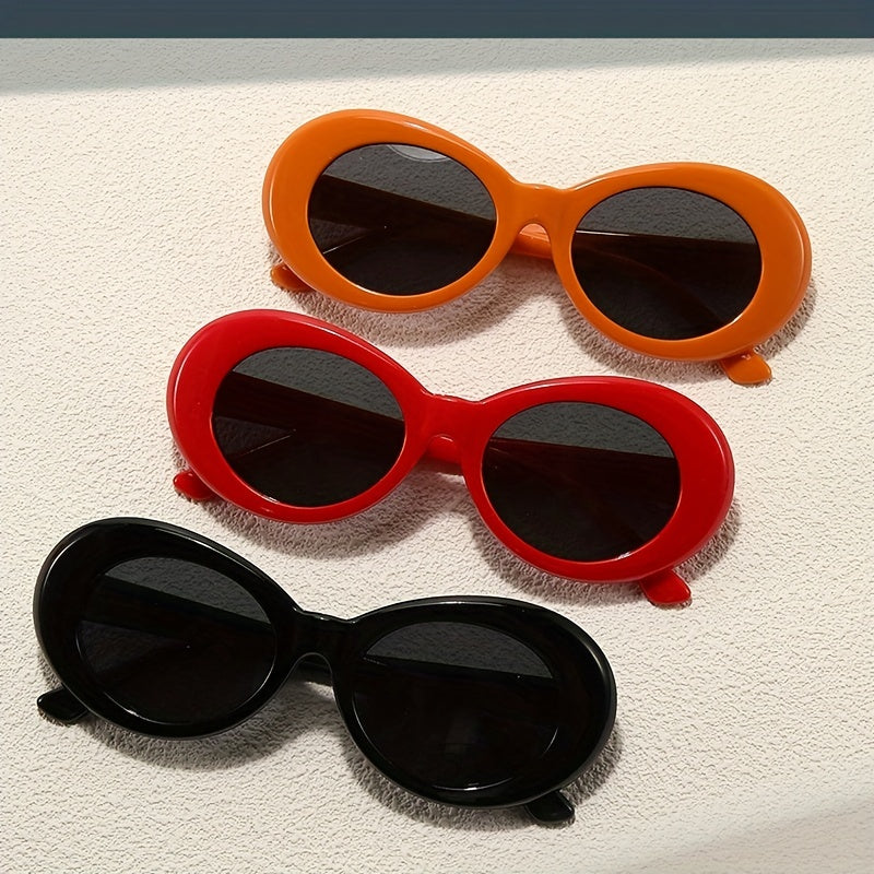 Y2K Oval Sunglasses UV400 Sun Shades Glasses