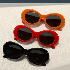 Y2K Oval Sunglasses UV400 Sun Shades Glasses