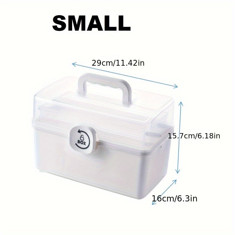 Multifunctional 3-layer Transparent Medicine Storage Box
