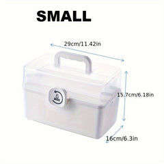 Multifunctional 3-layer Transparent Medicine Storage Box