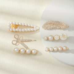 6pcs Pearl Rhinestone Hair Clips Barrettes Hairpin Hair Accessories